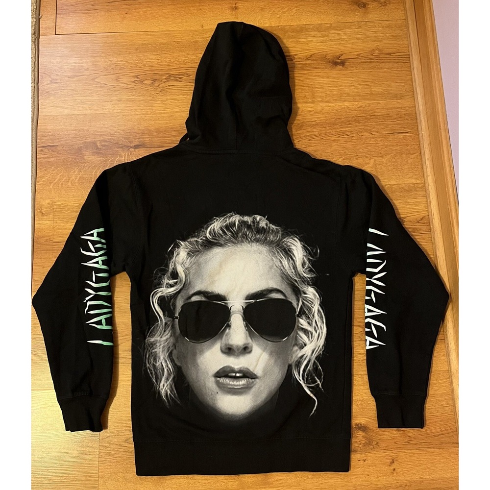 Sweatshirt Lady Gaga Hoodie Pullover Black Unisex Small